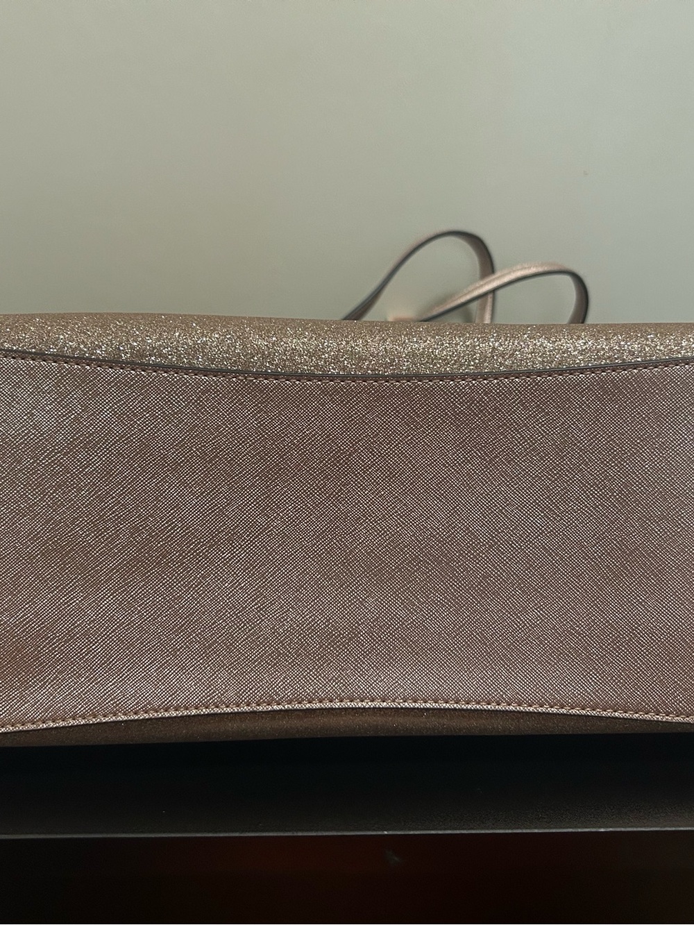 kate spade Rose Gold Glitter Tote with Double Shoulder Straps - Picture 3 of 10